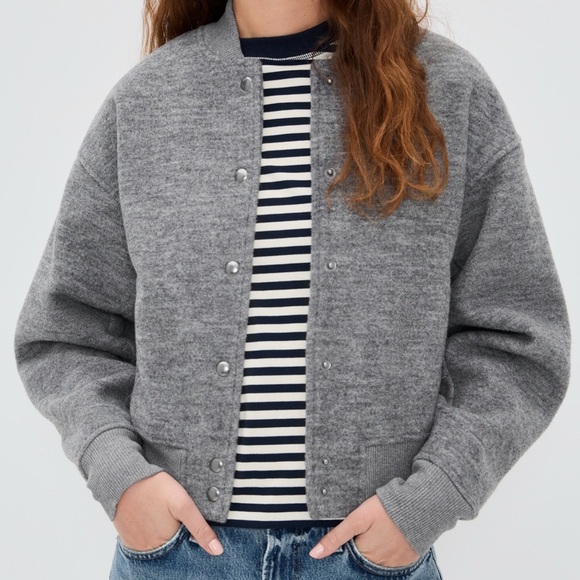 Madewell Jackets & Blazers - Madewell Gray Bomber Jacket